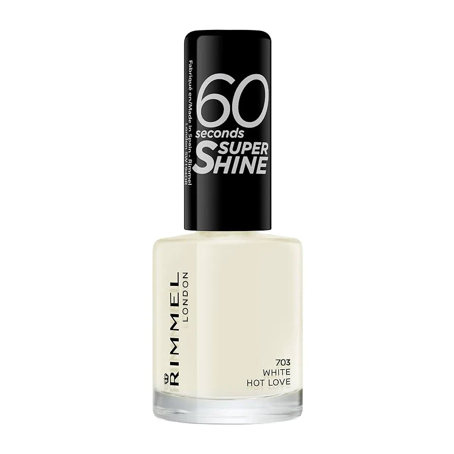 Rimmel 60 Seconds Super Shine Nail Polish - 703 White Hot Love £3.49